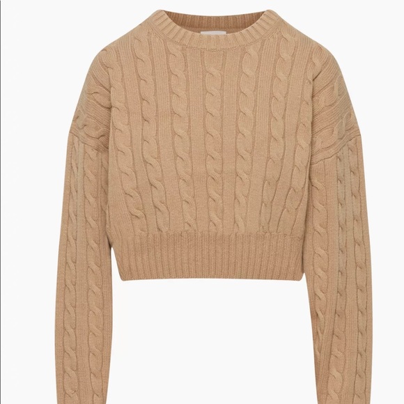 NWT Aritzia Sunday Best Peggy Cropped Sweater Small - Picture 2 of 4